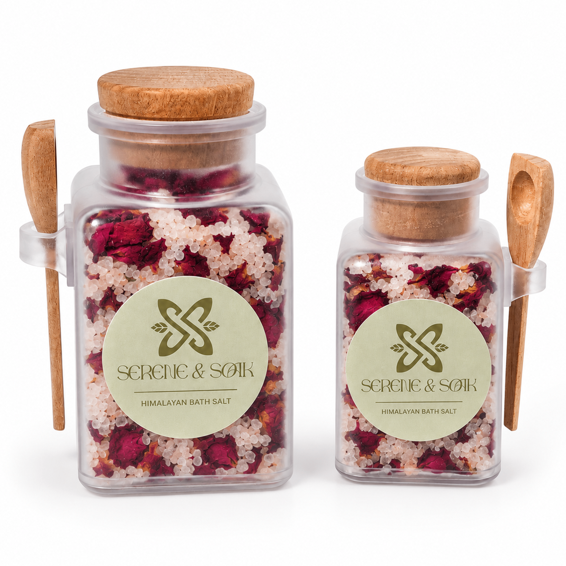 Rose Duo PP Bottle Bath Salt