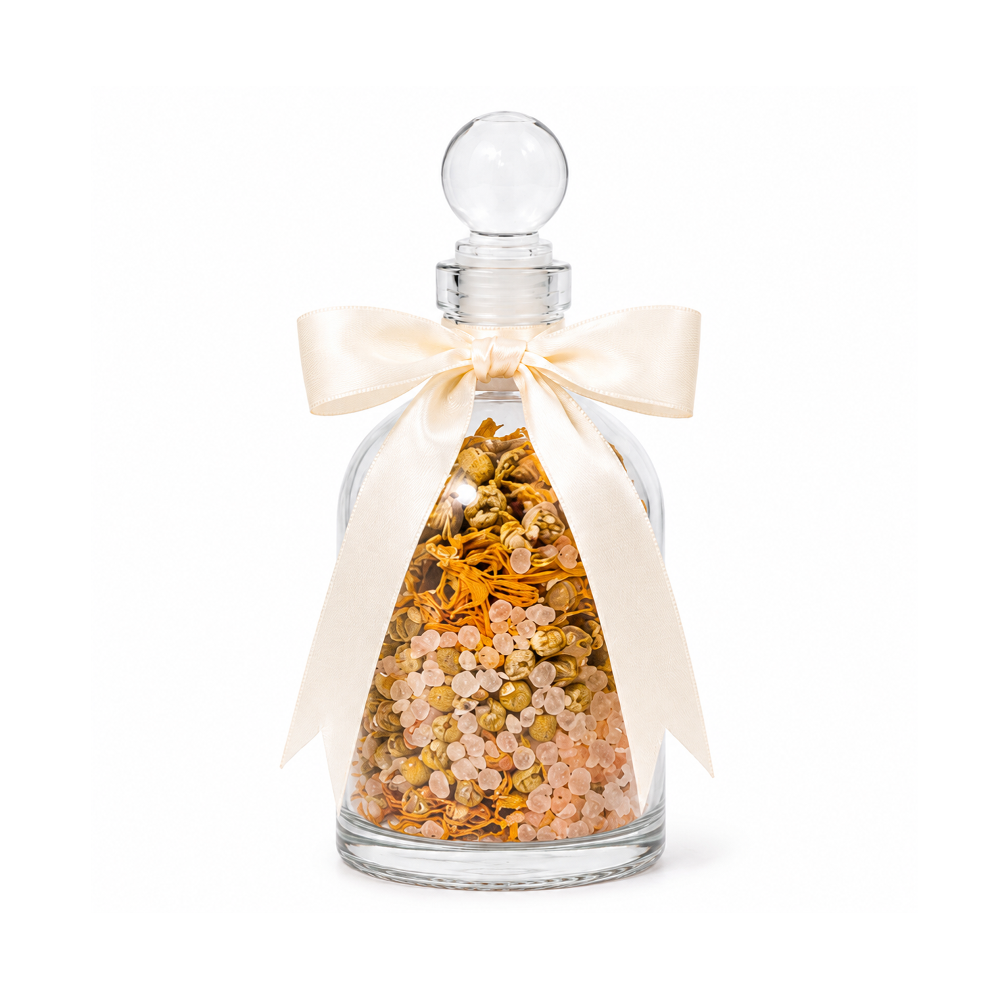 Calendula Gold Vodka Glass Bath Salt Bottle