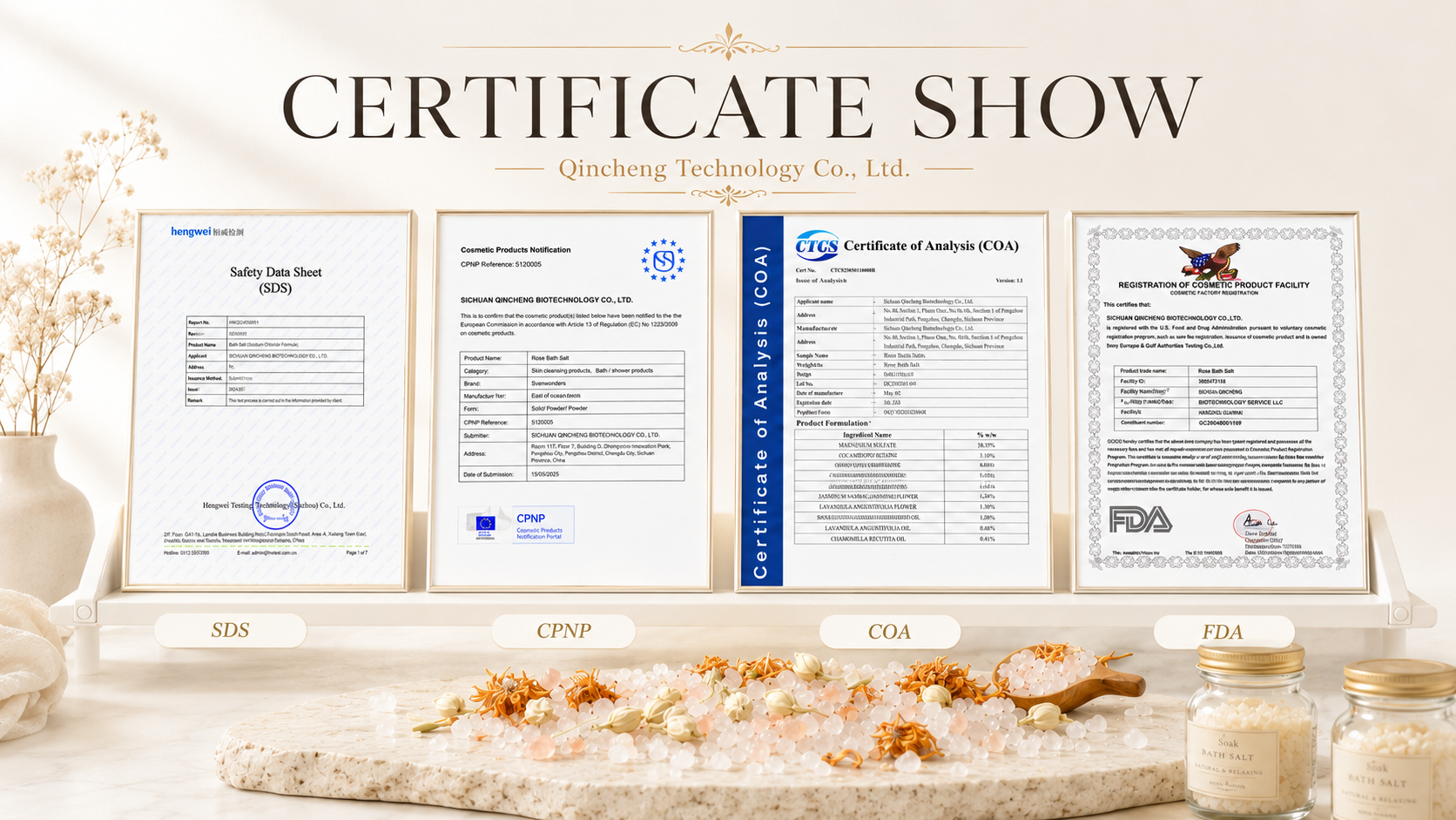 Certificate showcase