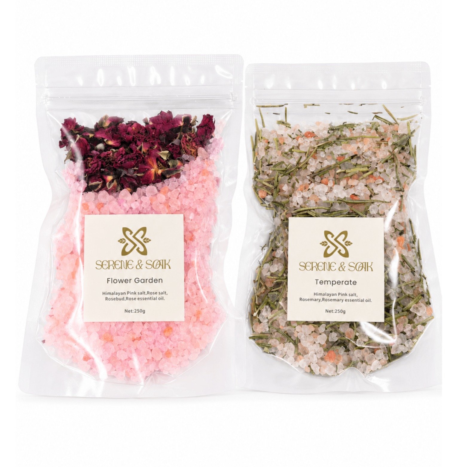 Flower Garden & Temperate Clear Pouch Set