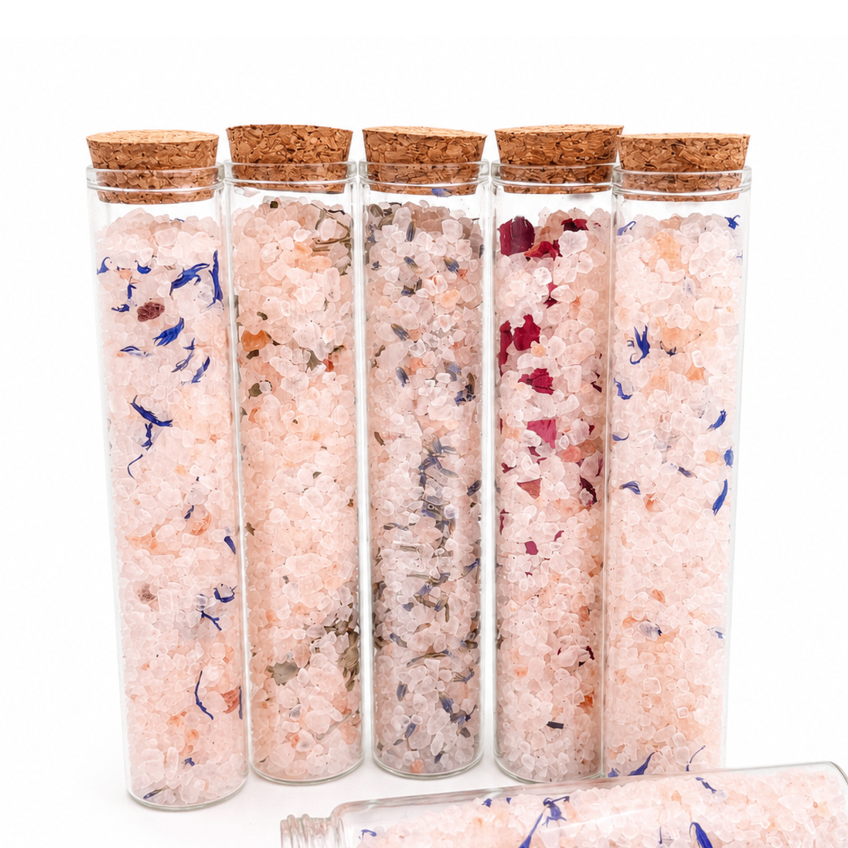 Cork-Top Floral Test Tube Bath Salt