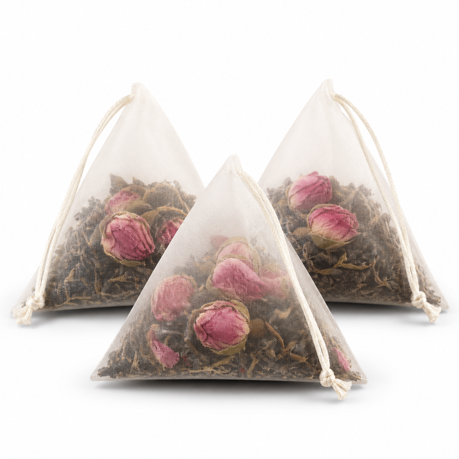 Rose Bud Luminescent Organza Sachet
