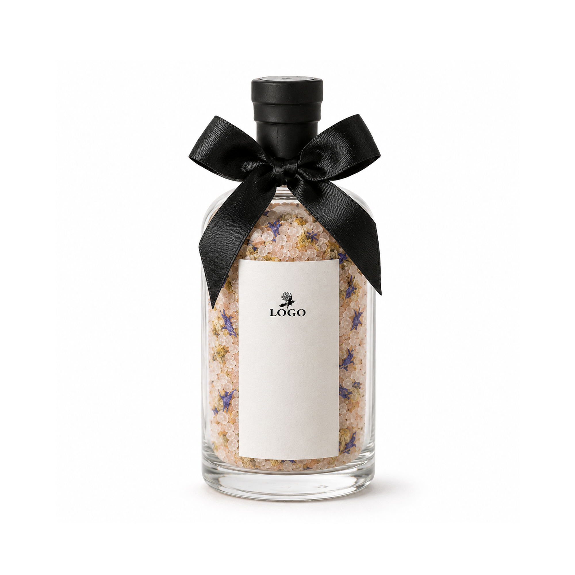 Botanical Logo Vodka Glass Bath Salt Bottle